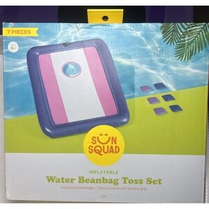 Sun Squad Inflatable Water Beanbag Toss Set 7 Pieces Ages 5+ Pool Party Game